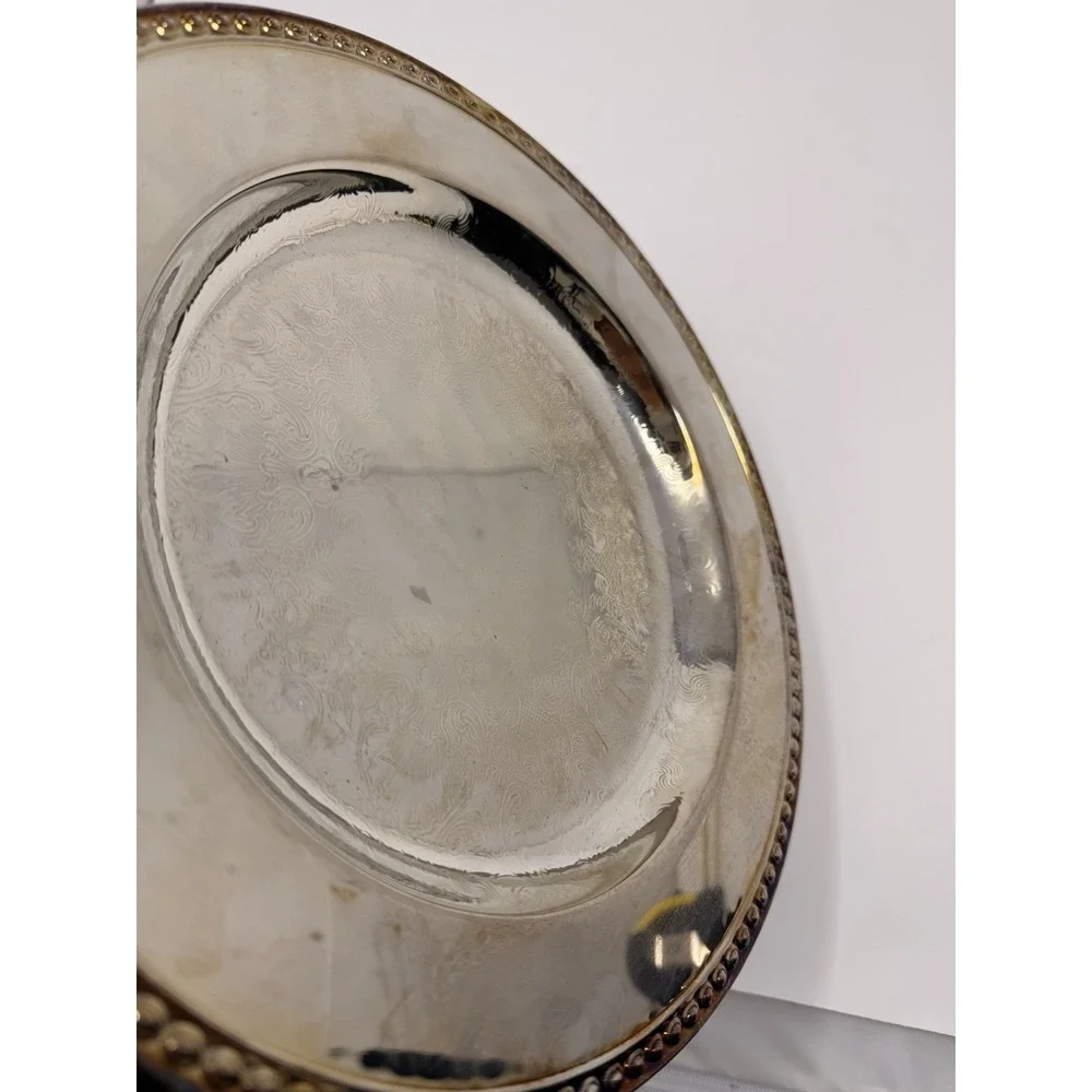 Vintage Wm. Rogers IS Silverplate Serving Tray 10